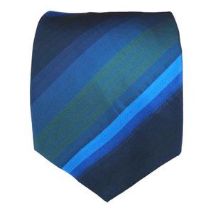 KENZO HOMME Blue Striped Silk Tie ITALY 58"/ 3.5" EC